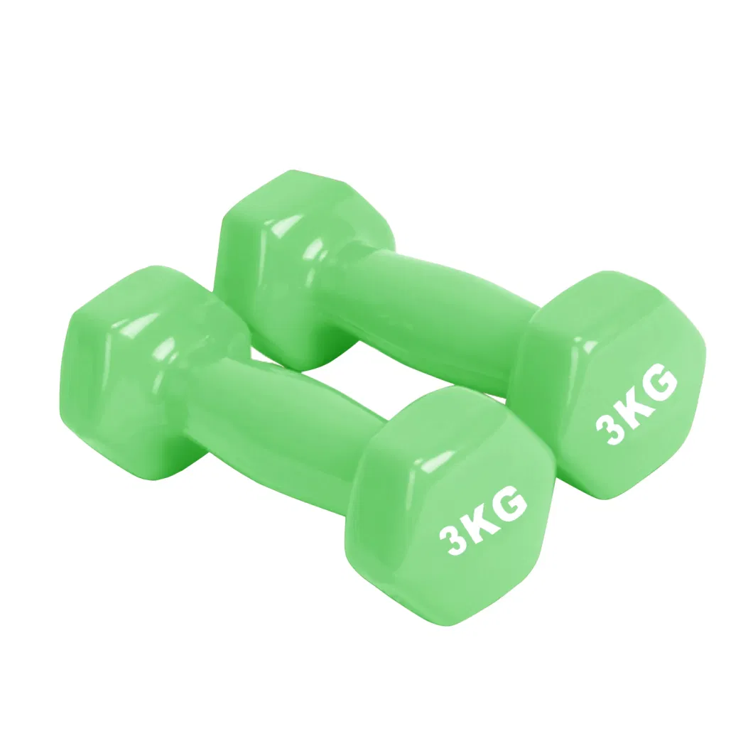 Home Workout Lady Dumbbell Aerobic Training Weights Strength Hand Weight Set Vinyl Coated Dumbbell