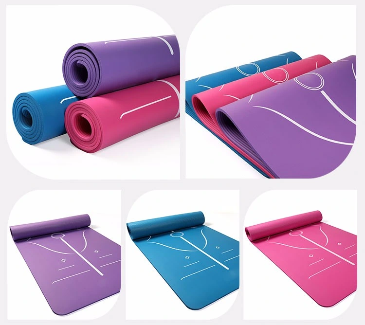 Factory Supply Manufactures Wholesale Cheap Custom Print Non Slip 8mm 10mm 15mm Thick Gym Exercise Eco Friendly NBR Yoga Mat