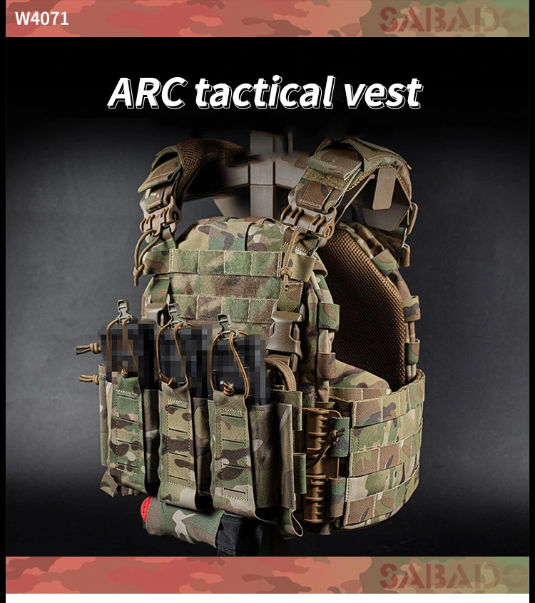 Sabado Tactical Security Work Safety Military Vest Molle Modular Plate Carrier Dump Pouch Combat Training CS Armor Bullet Proof Vest