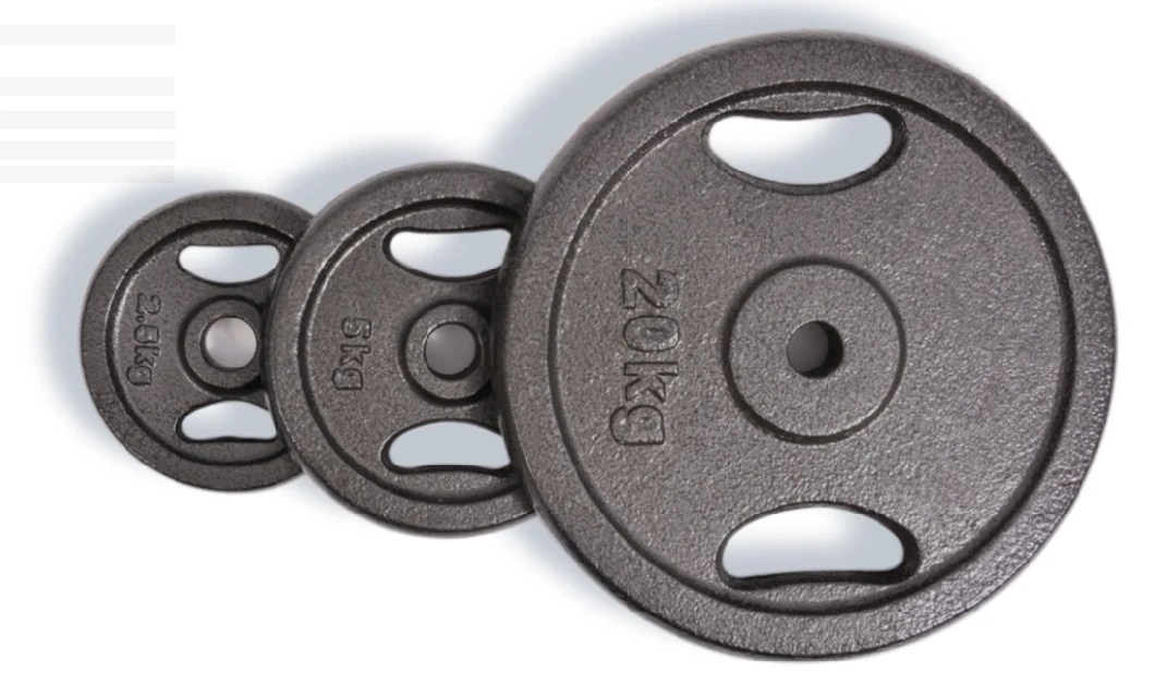 1 Inch Black Rubber Disc Weight Plate for Dumbbell