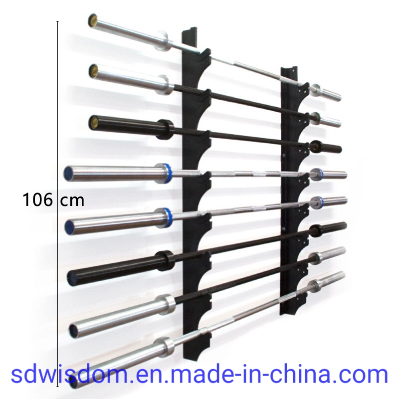 Commercial Gym Equipment Bar Holder 8 PCS Wall Mounted Barbell Holder Rack