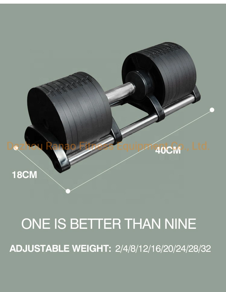 Gym Fitness Equipment New Automatic Adjustable Dumbbells 20kg, 24kg, 32kg, 36kg Increase by 4kg Smart Dumbbell Set