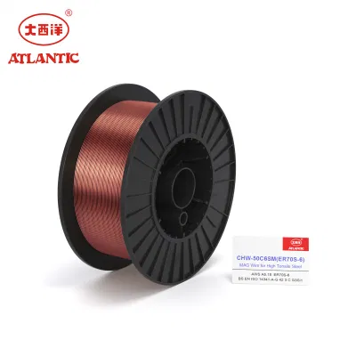 Atlantic Brand Flux Cored Welding Wire Aws a 5.18 Er70s-6 TIG MIG Welding Wire for Mild Steel Er70s-6