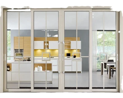 Framed Panel Double Tempered Glass Heavy Duty System Sliding Door