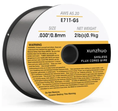  Gasless Flux Cored Welding Wire E71t-GS Low Splatter Gasless Carbon Steel MIG Welding Wire 1kg/Spool
