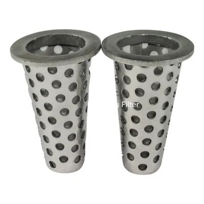 Huahang micron filter tube 5 10 15 micron stainless steel wire mesh perforated cylinder/ 3/4 screen tube drum filter stainless steel basket strainer