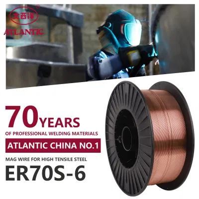  Atlantic Mild Steel Copper Coated 0.8mm 1.0mm 1.2mm 1.6mm Sg2 Er70s-6 CO2 MIG Welding Wire