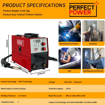 TIG Welder Inverter FC-120 Gasless Flux Cored Wire Welding Machines 1kg Wire Spool Other Arc Welders Portable Welding Machine