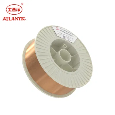 Atlantic CO2 Gas Shielded Copper Coated MIG Welding Wire Er70s-6 0.8mm/1.0mm/1.2 mm/1.6mm 5kg/15kg/20kg/250kg/350kg Free Samples Welding Wire Price