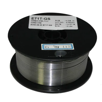 Factory Supply Flux Core MIG Wire E71t-GS -0.035 Inch (0.9mm) 10 Pound Spool (5kg spool) Gasless Mild Steel MIG Welding Wire with Low Splatter