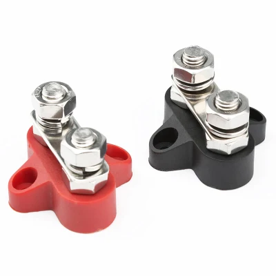 M6 M8 M10 Post Dual Double Stud Bus Bar Copper Stainless Steel Connector Battery Power Distribution Block Busbar for Motorcycle