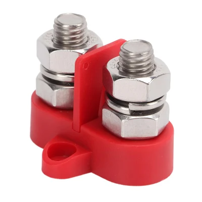 M6 M8 M10 Post Dual Double Stud Bus Bar Copper Stainless Steel Connector Battery Power Distribution Block Busbar for Motorcycle
