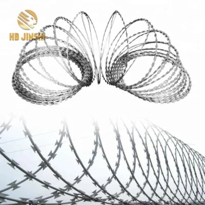 Galvanized PVC Coated Stainless Steel Bto-22 Cbt-60 Cbt-65 Concertina Razor Barbed Wire
