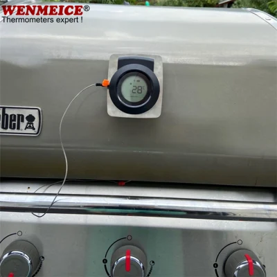  Bluetooth Wireless Dual Probe Meat Thermometer for BBQ Grill Lid