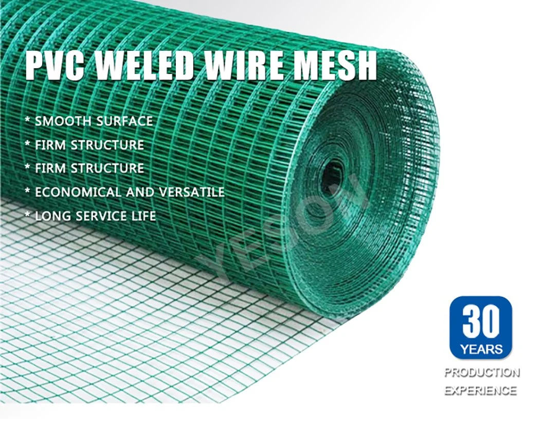 Low Carbon Steel Wire Electro Galvanized Hot Dipped Galvanized Zinc Coated Green Black Color PVC Coated Welded Wire Mesh Fence