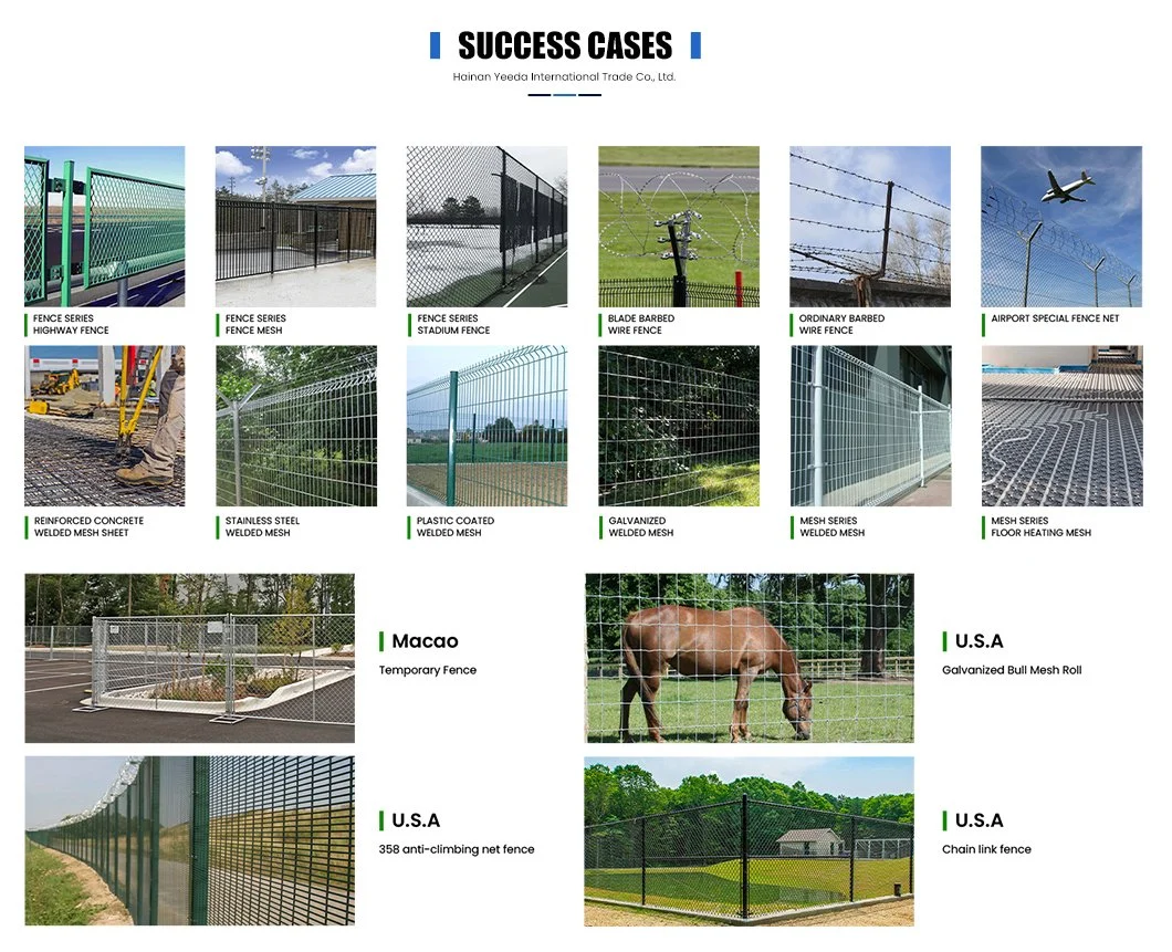 Yeeda Welded Wire Fence 72 X 100 China Wholesalers 4mm Welded Wire Mesh 48 X 2 X 2200 mm Column Dimensions Loop Wire Fencing