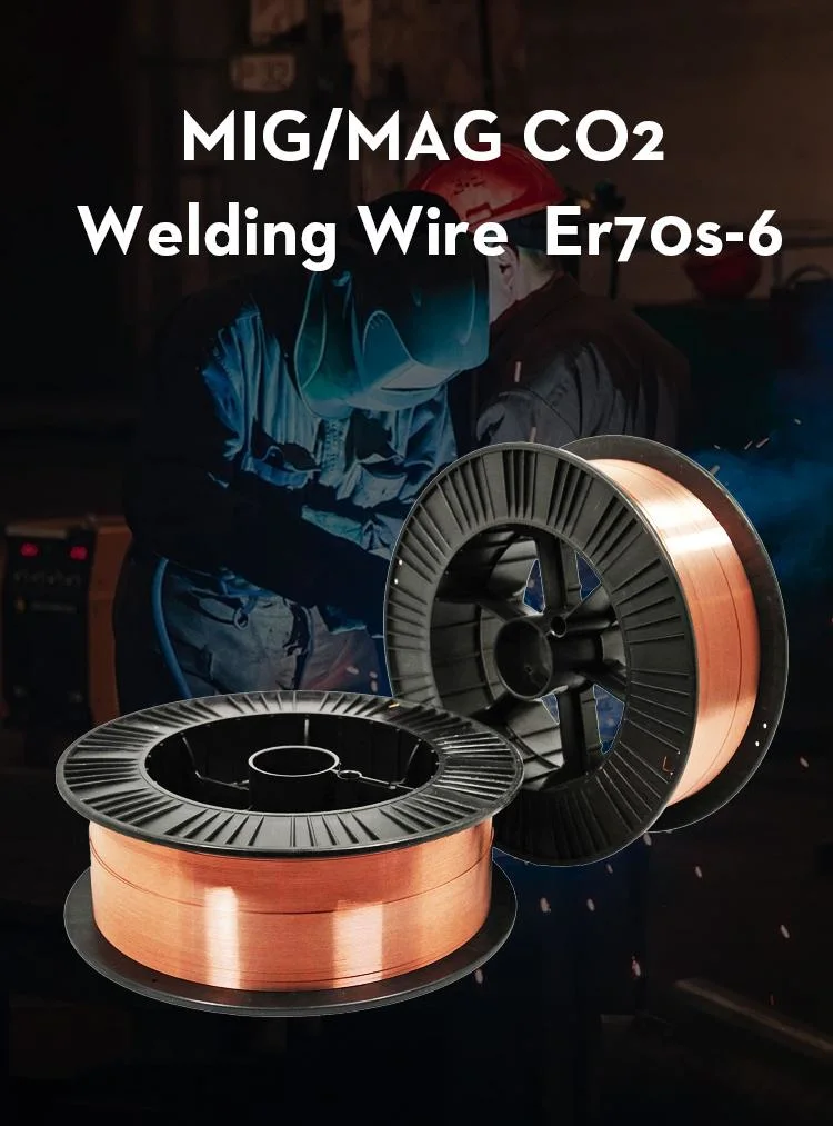 Er70s-6 CO2 Gas Shielded Solid Copper Plated Welding Wire 1.0mm/5kg/Roll