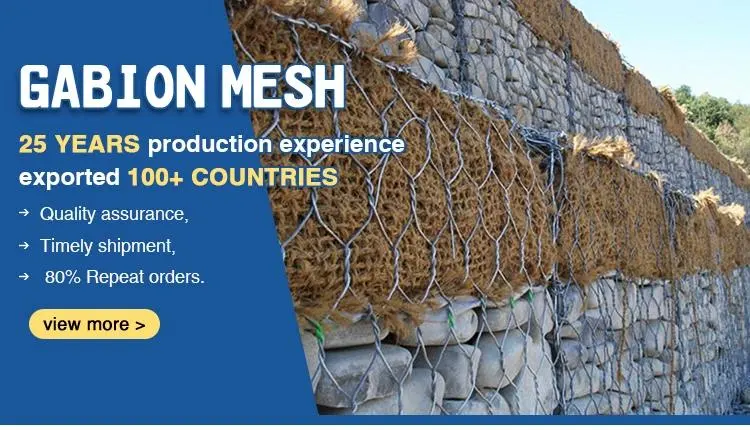 6 X 2 X 0.3 M Galvanized Hexagonal Wire Mesh Gabion Mattress