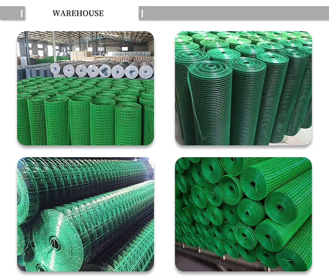 Low Carbon Steel Wire Electro Galvanized Hot Dipped Galvanized Zinc Coated Green Black Color PVC Coated Welded Wire Mesh Fence