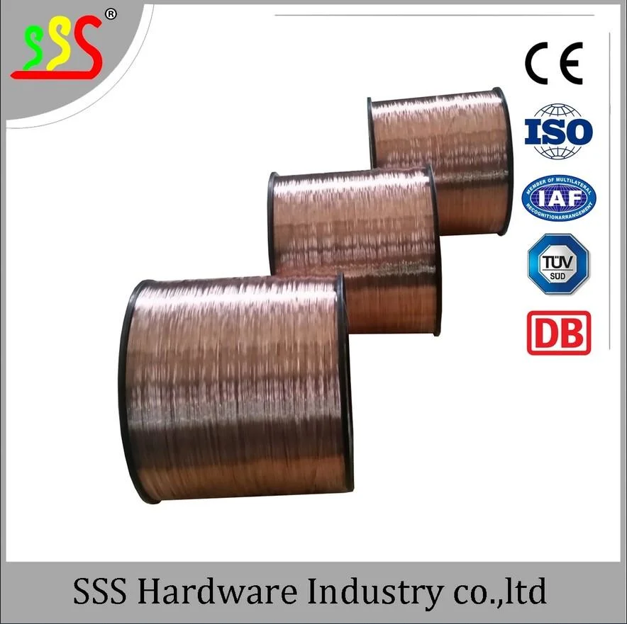 0.6/0.7/0.8mm Copper Coated Mild Steel Welding Wire for Coil Nail