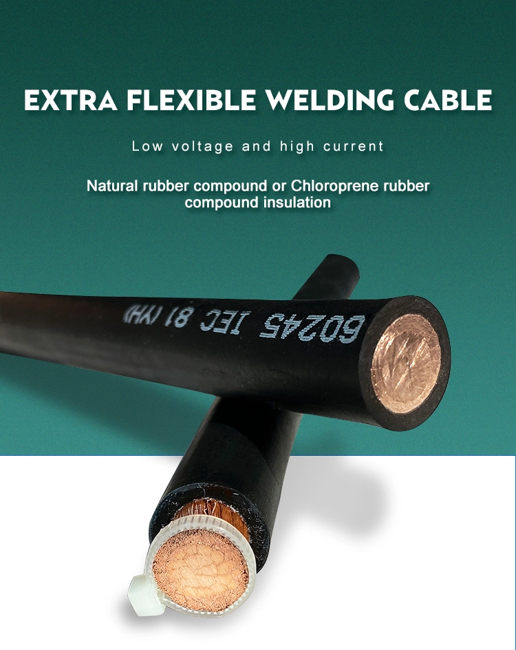 Hot Sale 25mm-95mm Flexible Copper Battery Welding Cable Electric Wire