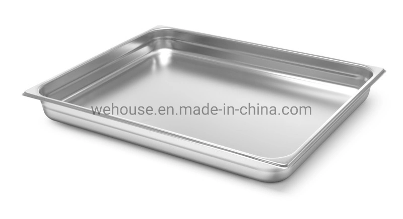 China 2/1 Gastronorm Container Gn Pans Stainless Steel Hotel Food Pan Kitchenware Steam Table Tray