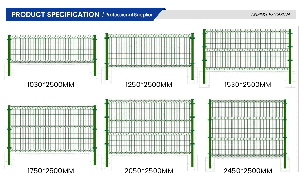 Pengxian 2 X 2 Welded Wire Fence China Wholesalers 2.4 M High V Mesh Security Fencing 5.0mm Diameter Curved Welded Wire Mesh Panel Fence