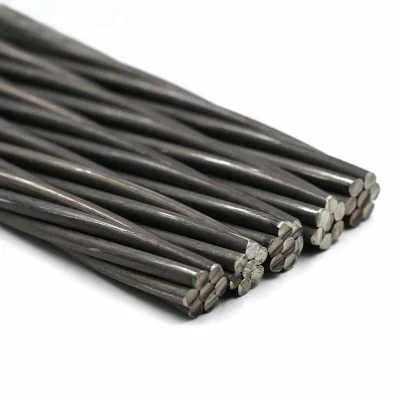  0,2mm 3 PCS Wire Strand 1X3 Acero galvanizado o inoxidable Cable de cable de cable cable de acero de alta tensión y alta tensión de carbono 7 cable PC Strand 1860MPa 12,7mm