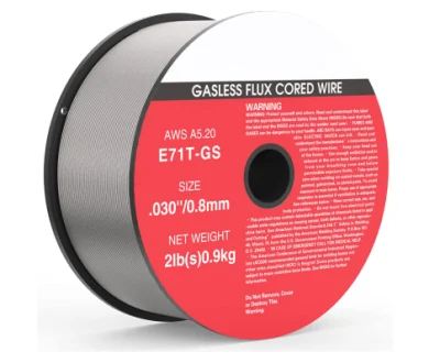  Cable de soldadura núcleo fundente Gasless E71t-GS, Cable de soldadura de acero al carbono (0.030 pulgadas 1,1 libras) 0,8/0.9mm 1.0/1.2mm 0.5kg por el carrete