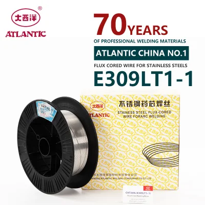  Atlantic 1,6mm E309lt1-1 Acero inoxidable para cables de soldadura con hilo de flujo Con carbono ultra bajo