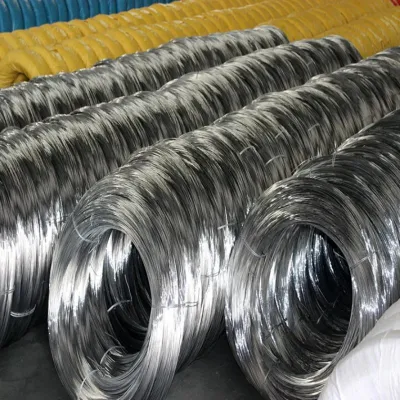 Metal de uso intensivo de hierro galvanizado BWG 16 20 Cable de atado con barra de acero GI Fabricante cable de unión recubierto de nylon