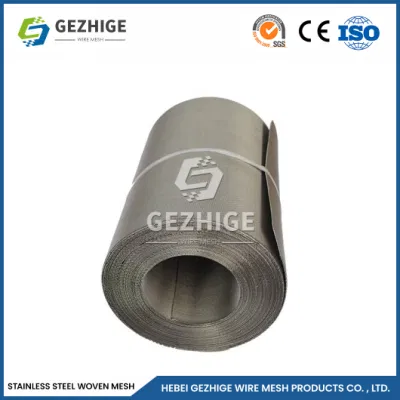Gezhige Metal Mesh Stainless Steel Factory China cable de 1 pulgadas Malla 0,14mm espesor del alambre 0,222 malla Acero inoxidable alambre de malla Malla