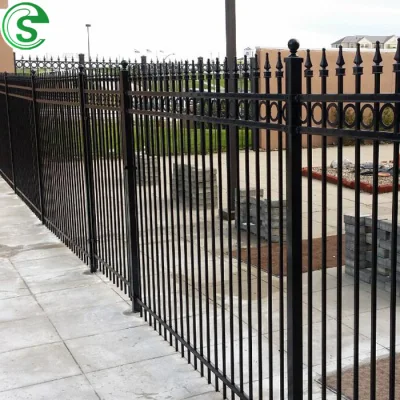 5-8ft Esgrima de malla de alambre material galvanizado Acero al aire libre Hierro forjado Cerca