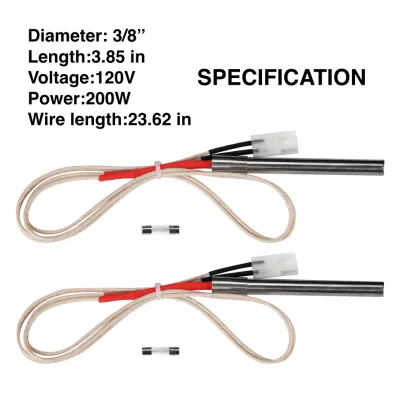 Acero inoxidable 200W Electric Wood Heater Pellet Igniter Proveedor de Biomasa
