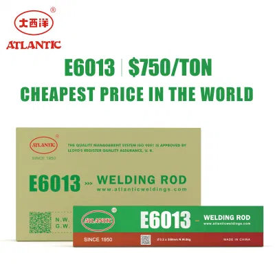 Atlantic OEM OBM ODM China no. 1 Consumibles de soldadura Fabricación más barata E6013 E7018 E7016 E7015 E71t1 ER70S-6 Er4043 varilla de soldadura electrodos de alambre de soldadura
