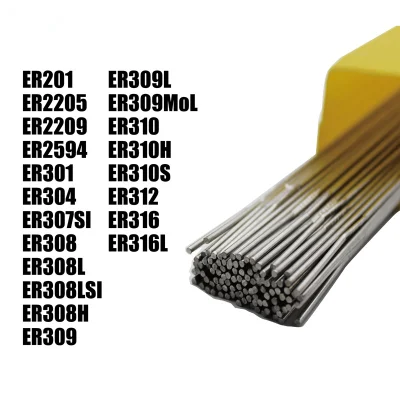 Er201 Cable de soldadura de acero inoxidable Er304 Cable de la soldadura de alambre de soldadura recta de 1.000 mm de longitud de cable de soldadura TIG