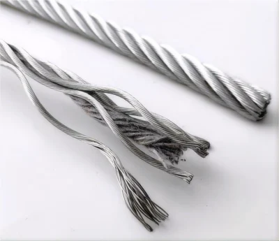  Hot-DIP Galvanizado 6*19/6*37/ 6*24 cable de acero inoxidable