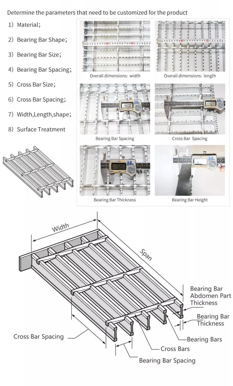 Customized Building Material Heavy Duty Hot Dipped Galvanized Stainless Steel Grating for Drainage Trench/Drain Cover