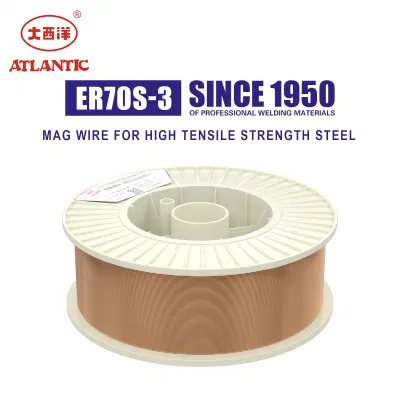 Atlantic China produce la migliore saldatura MIG Core a filo solido in metallo Con filo di saldatura Er70-6 Er70-3 rivestito in rame e bronzo al silicio