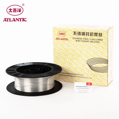 Filo per saldatura a flusso Atlantico a filo metallico acciaio inox AWS A5.22 E308lt1-1 / filo per saldatura E309lt1-1 / E316lt1-1