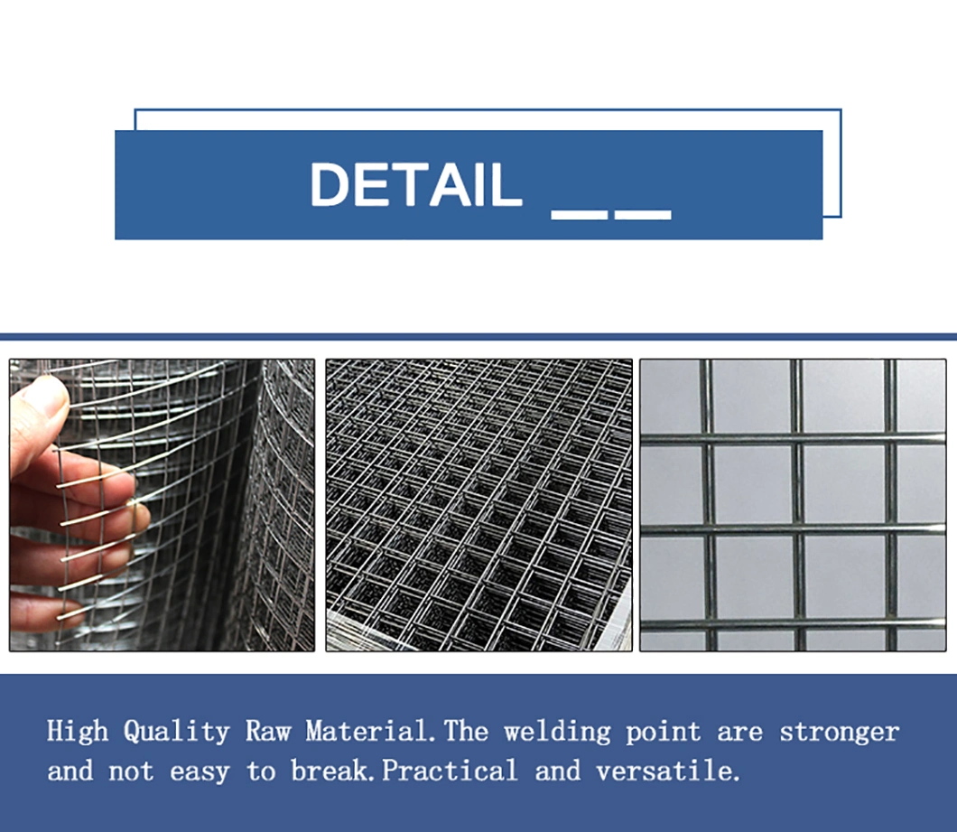 Low Carbon Steel Wire Q195 Square Hole Electro Hot Dipped Galvanized Welded Wire Mesh Steel Fence Welding Wire Fencing