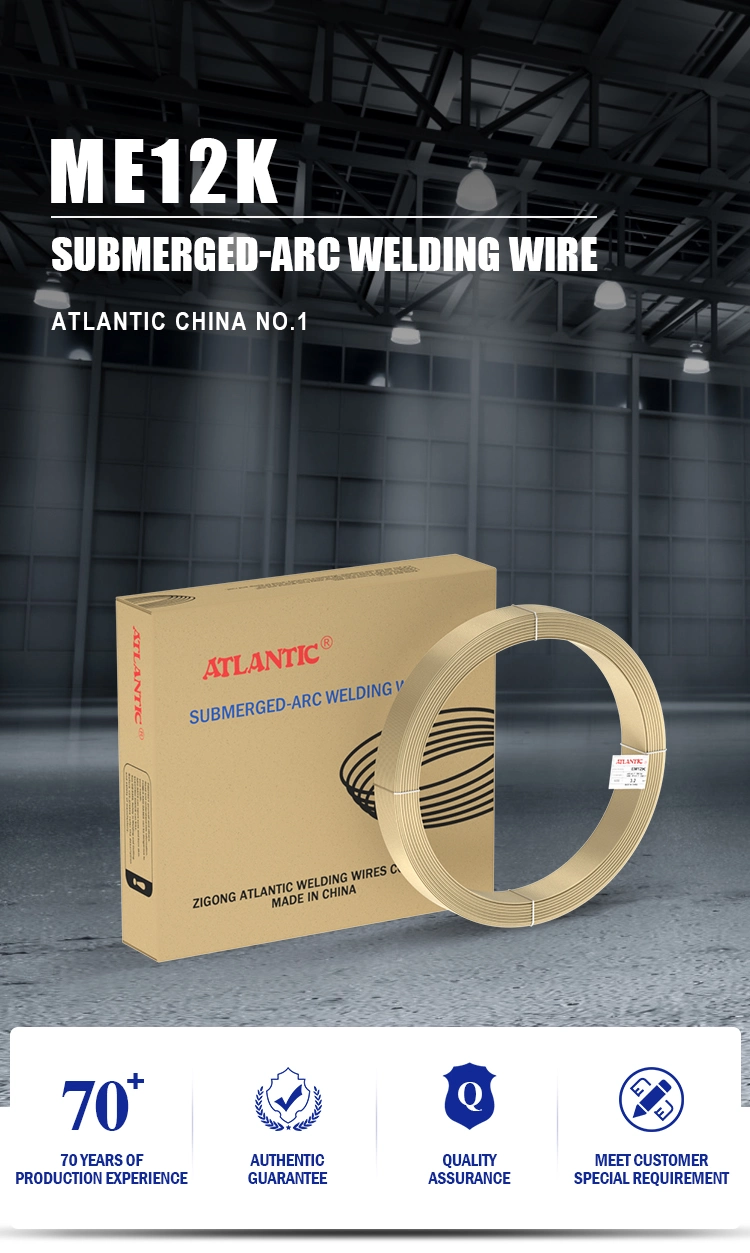 Atlantic CO2 Welding Wire Submerged Arc Welding Wire Em12K Stainless Steels Flux Cored Welding Wires Low Price