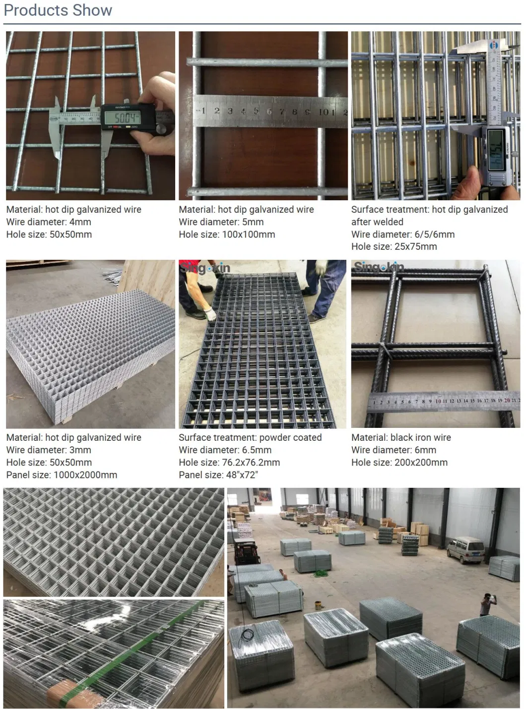 AISI 304 304L 316 316L Stainless Steel / Galvanized Matting Welded Wire Mesh Panels