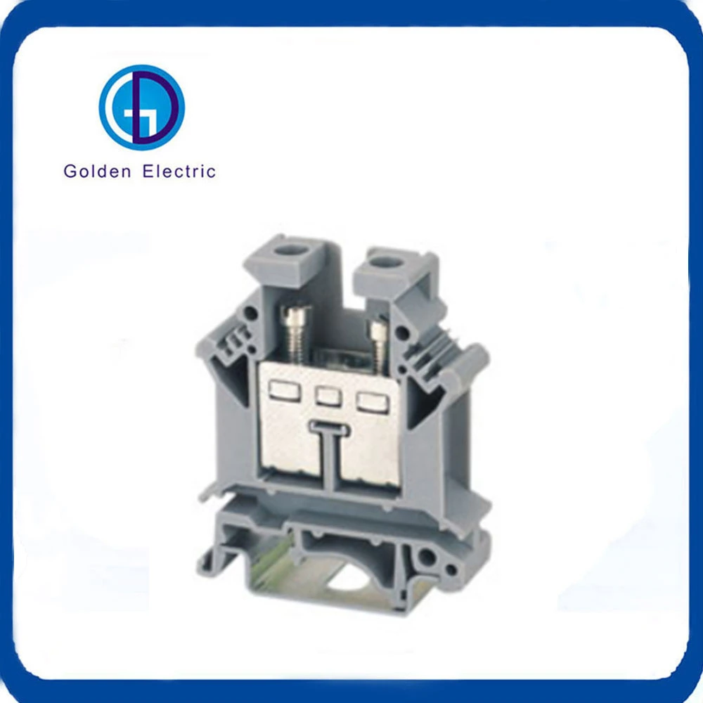 Wire Terminal Blocks Universal UK6n 24-10AWG DIN Rail Lug Plate Wiring Cable Connection Copper Terminals