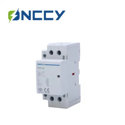 Onccy 12V-230V 16A-63A EMC2 3p 2, 3modules AC/DC Modular Contactor 2 Pole Contactores Magnetic Electric