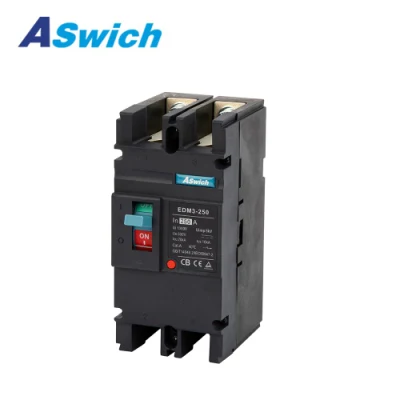 DC MCCB EDM3 2p 500V 1000V 80A to 250A PV Mould Case Circuit Breaker