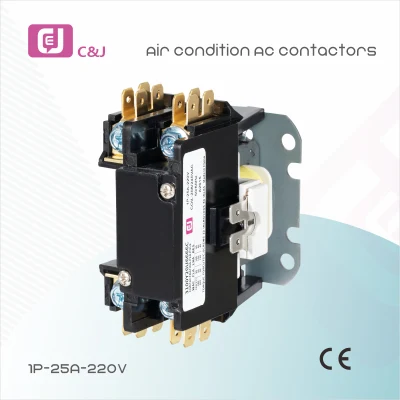 Cjc2-1.5p 25A AC Contactor 1p 2p 3p 4p Magnetic Contactor Air Conditioning