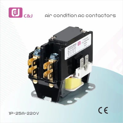 Cjc2-1.5p 25A AC Contactor 1p 2p 3p 4p Magnetic Contactor Air Conditioning