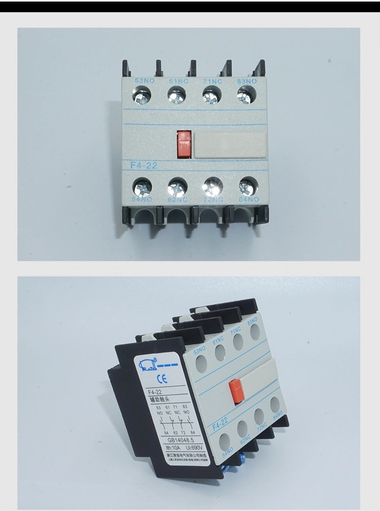 High Quality 50/60Hz China Manufacturer Gwiec Magnetic Auxiliary Contact Block AC Contactor La1 DN04
