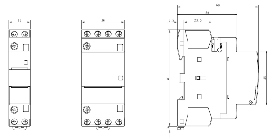 Geya Gyhc Smart DIN-Rail AC Modular Household Contactor 4p 4no 25A 220V